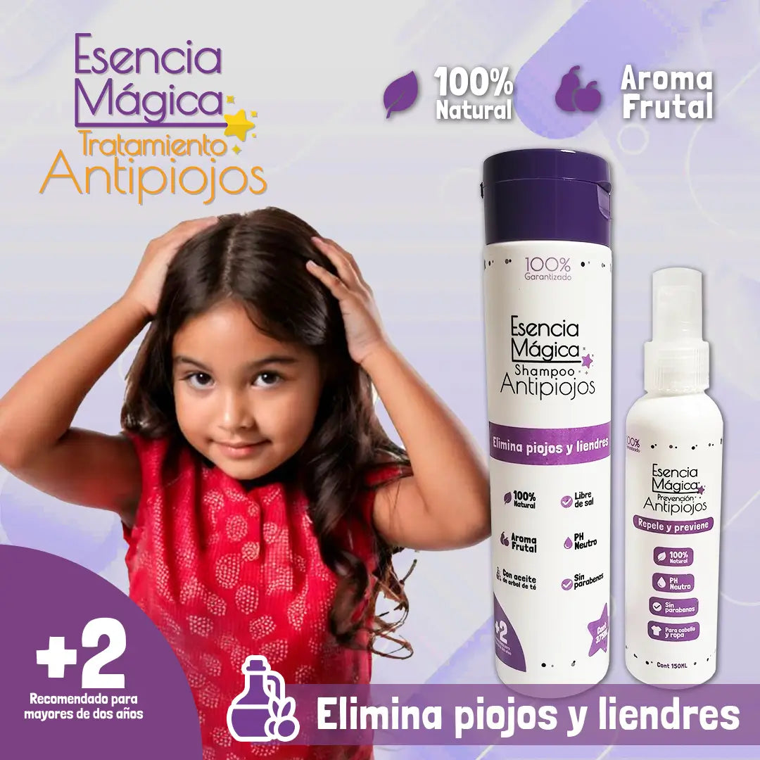 🪻Kit Esencia Mágica: 🌿Tratamiento Antipiojos + Spray y Peine🌿