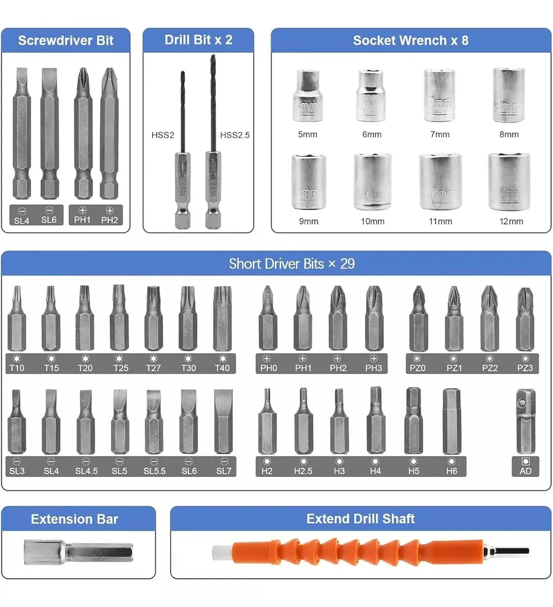 SDriver: Destornillador Inalámbrico 47 piezas🔩🪛
