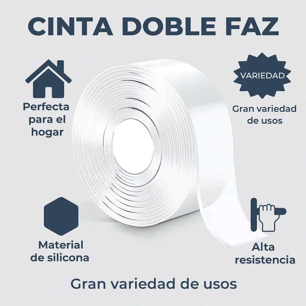 👨🔧Cinta Doble Faz de Silicona💡🧓 3 Unidades, La Protección de tu Hogar🕸️