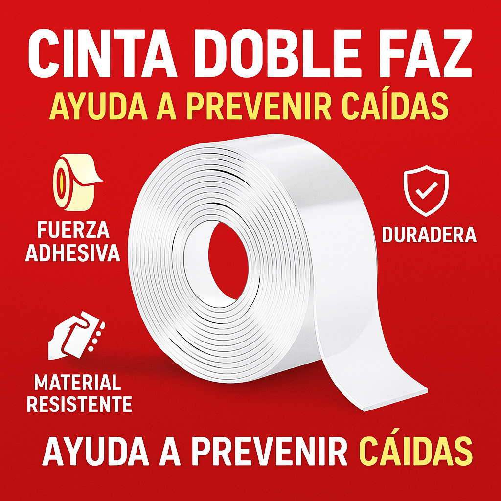 👨🔧Cinta Doble Faz de Silicona💡🧓 3 Unidades, La Protección de tu Hogar🕸️