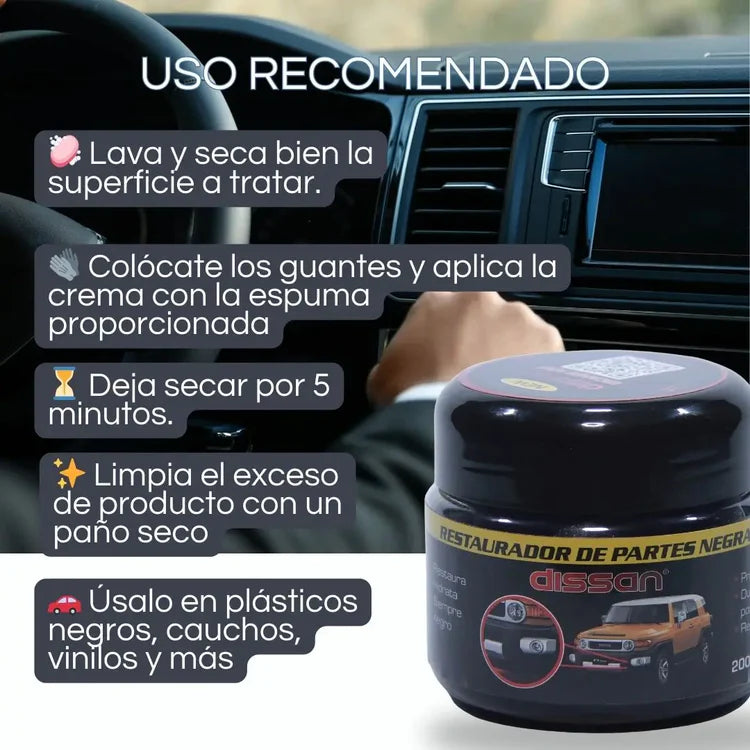 🚘Restaurador partes negras Dissan. El original❤️