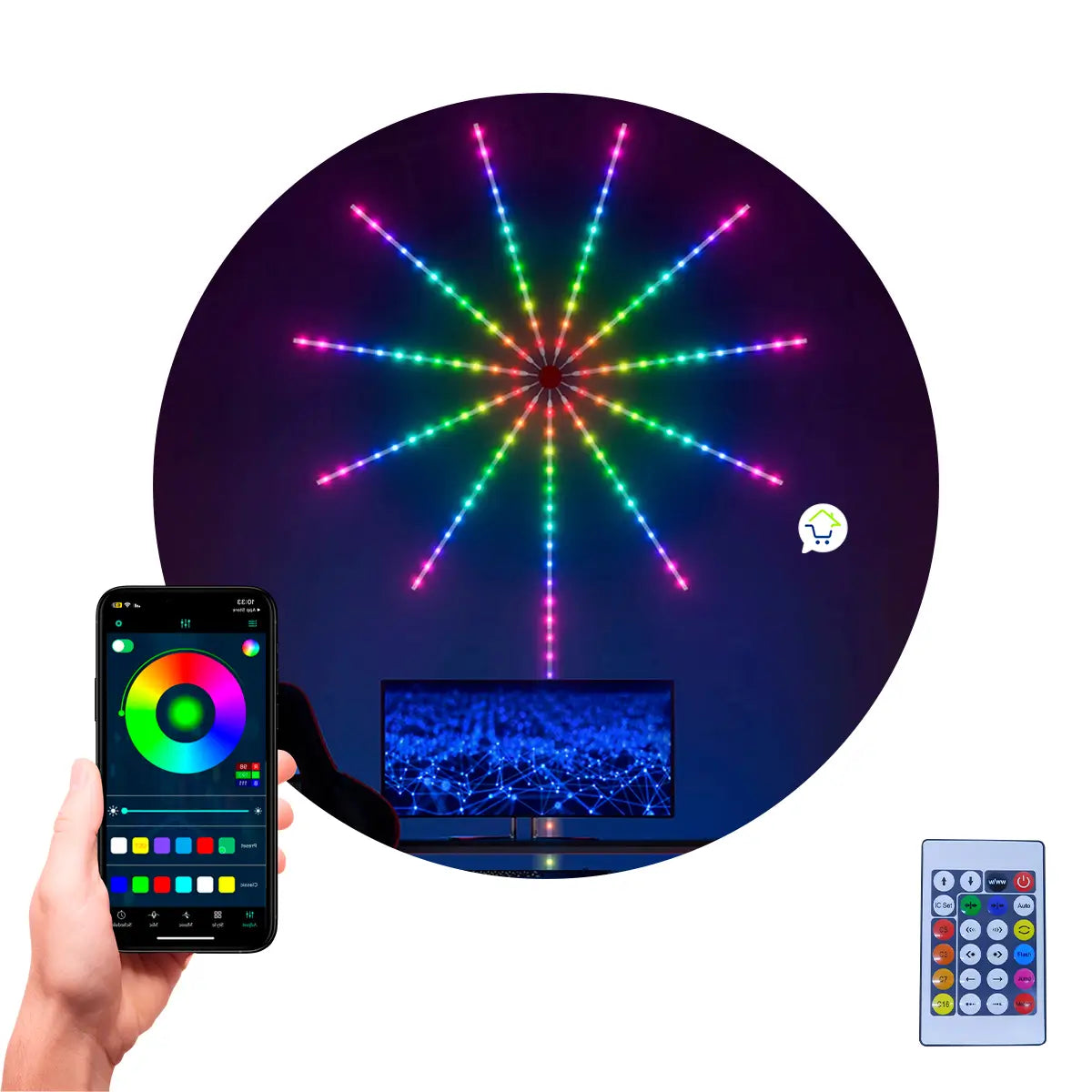 🎉Cinta Led Fuegos✨🪩 Artificiales Navidad🎆