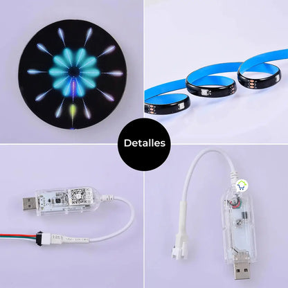 🎉Cinta Led Fuegos✨🪩 Artificiales Navidad🎆