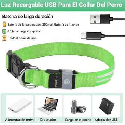 🐾Collar led para los peludos recargable🐾