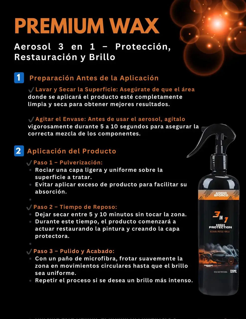 🚘Nano Cerámico Premium Wax 120 ML + PAÑO🏍️