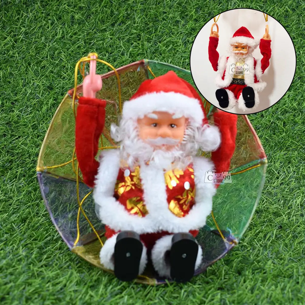 🎄Papá Noel en Paracaídas 🪂🎅- El Espíritu Navideño en Movimiento🕯️