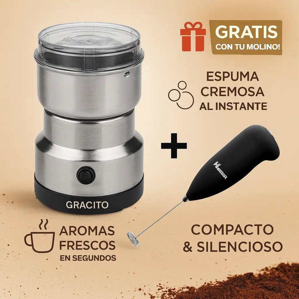 🍵Molino de Especias y Café 🫚+🍄‍🟫 Batidor de Mano🧋