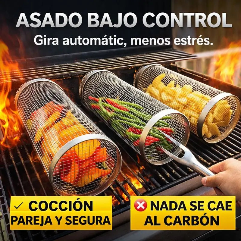 🥩GrillMaster Roll™🍄 Parrilla Cilíndrica🍖