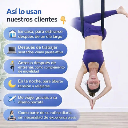 ⚖️GravityFlow™🧘‍♀️Hamaca Aérea Para Yoga🤸