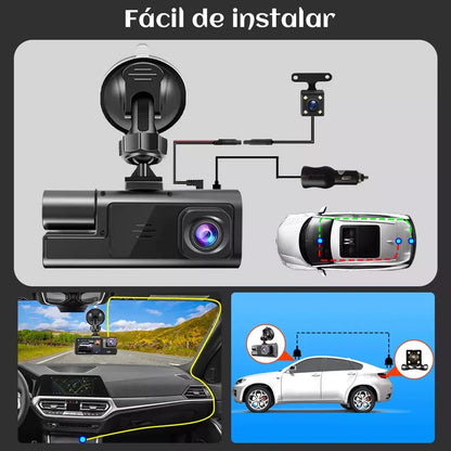 🚗DashCam🚧🚘 Cámara 3 en 1🚦