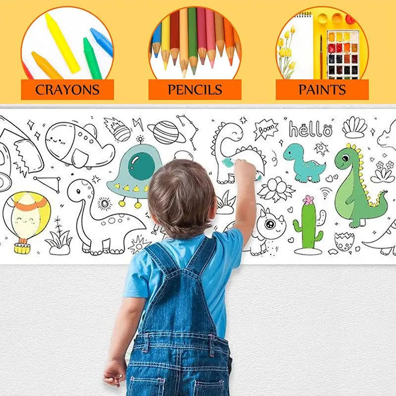 RollPaint™ ✍️Rollo Adhesivo Para Colorear💞