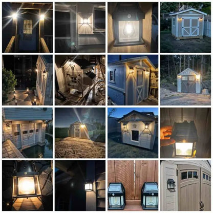 💡EcoLuz 360™🔋🌙Farol Solar de Pared Exterior por 2 Unidades🌧️